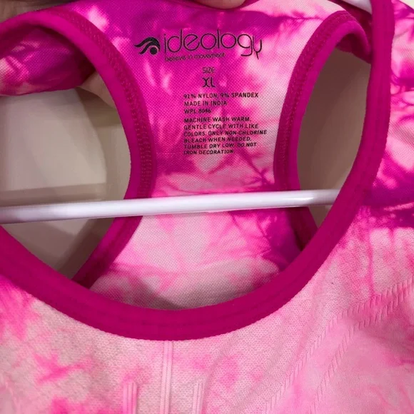 Ideology Pink Tie-Dye Sports Bra XL - Picture 2 of 5